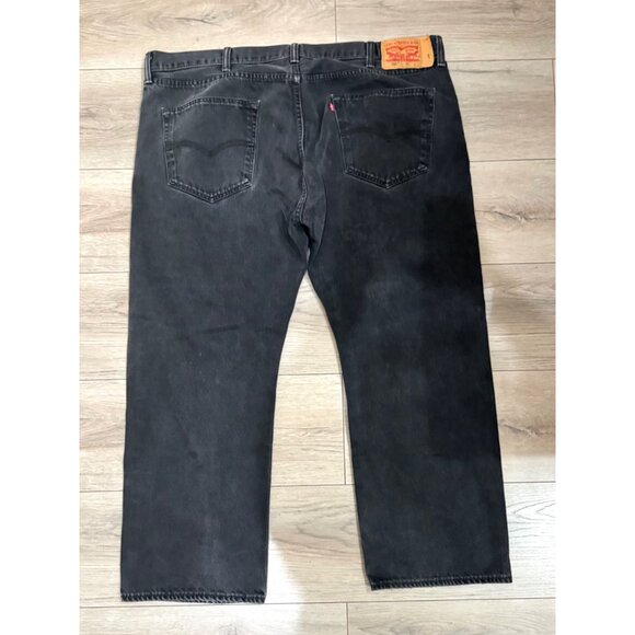 Vintage Levi's 501 Jeans Men's W44 L29 Button Fly Black Denim  Pants Grunge Stra - Picture 2 of 7
